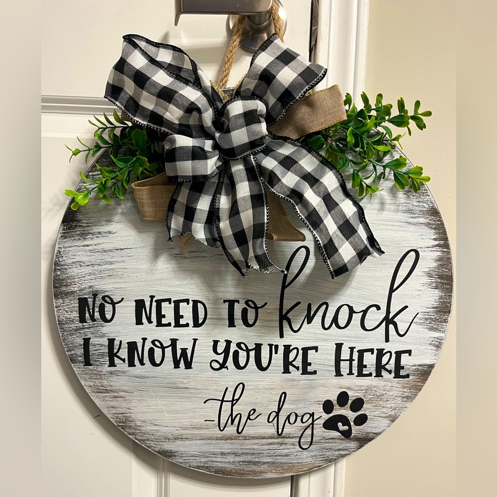 Hand Painted Hanging Door Sign